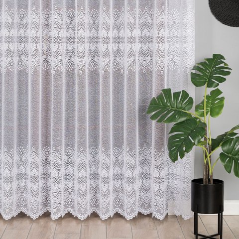 Firanka żakardowa, pasowa, wys. 250cm, kolor biały 358690/000/001/000250/1