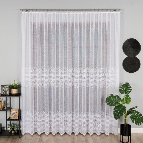 Firanka żakardowa, pasowa, wys. 250cm, kolor biały 358690/000/001/000250/1