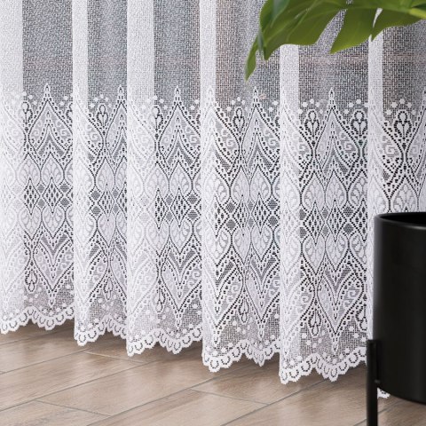 Firanka żakardowa, pasowa, wys. 250cm, kolor biały 358690/000/001/000250/1