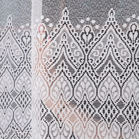 Firanka żakardowa, pasowa, wys. 250cm, kolor biały 358690/000/001/000250/1