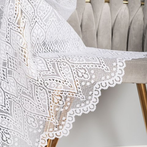 Firanka żakardowa, pasowa, wys. 250cm, kolor biały 358690/000/001/000250/1