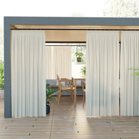 GARDENIA Tkanina na zasłony, szer. 150 cm, kolor 002 ciemny kremowy TD0025/TDW/002/150000/1