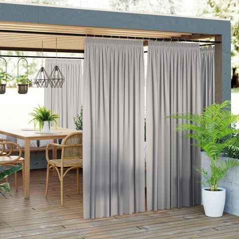 GARDENIA Tkanina na zasłony, szer.150cm, kolor 794 beżowo szary TD0025/TDW/794/150000/1