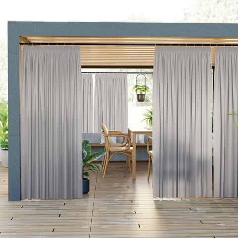 GARDENIA Tkanina na zasłony, szer.150cm, kolor 794 beżowo szary TD0025/TDW/794/150000/1