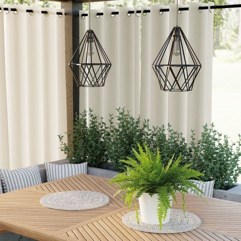 GARDENIA Zasłona gotowa na przelotkach, 200x140 cm, kolor 002 ciemny kremowy TD0025/ZGP/002/140200/1