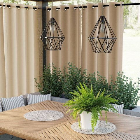 GARDENIA Zasłona gotowa na przelotkach, 200x140 cm, kolor 004 nude TD0025/ZGP/004/140200/1