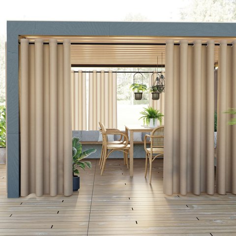 GARDENIA Zasłona gotowa na przelotkach, 200x140 cm, kolor 004 nude TD0025/ZGP/004/140200/1