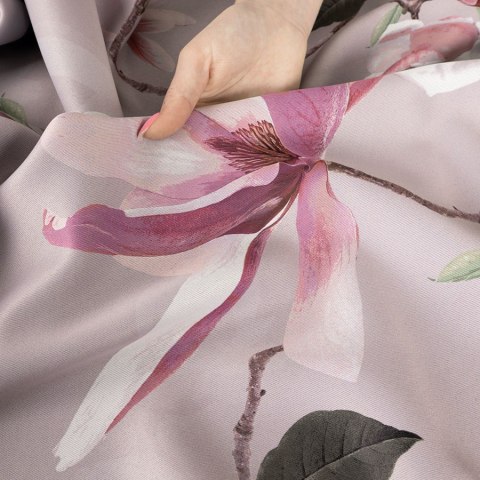 MAGNOLIA Tkanina na zasłony DIMOUT/BLACKOUT, szer. 145cm, kolor beżowy D00247/BLC/001/szer. 145000/1