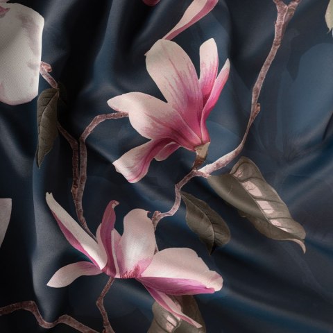MAGNOLIA Tkanina na zasłony DIMOUT/BLACKOUT, szer. 145cm, kolor ciemny granat D00247/BLC/002/szer. 145000/1
