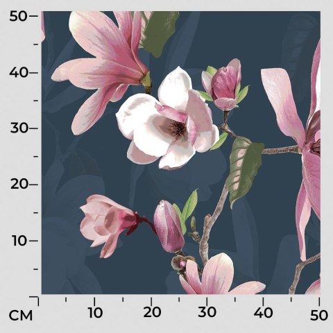 MAGNOLIA Tkanina na zasłony DIMOUT/BLACKOUT, szer. 145cm, kolor ciemny granat D00247/BLC/002/szer. 145000/1