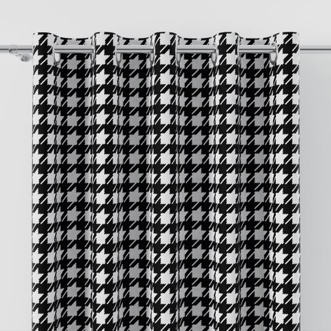 PETIT Tkanina na zasłony DIMOUT/BLACKOUT, szer. 145cm, kolor czarno-biały D00195/BLC/001/szer. 145000/1