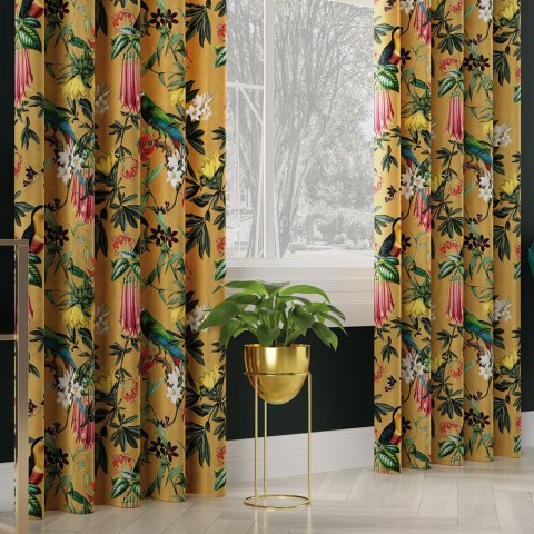 RIKO Tkanina na zasłony VELVET, szer.150cm, kolor żółty D00238/VEL/001/150000/1