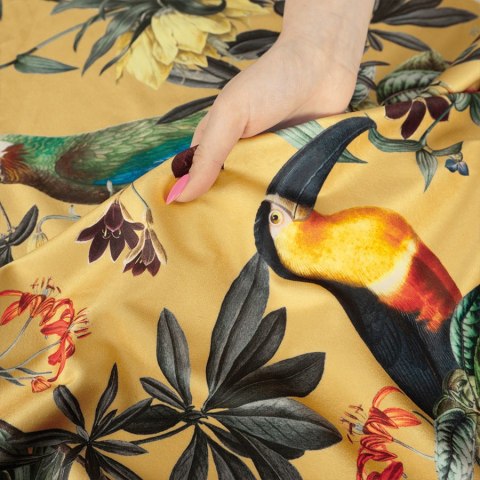 RIKO Tkanina na zasłony VELVET, szer.150cm, kolor żółty D00238/VEL/001/150000/1