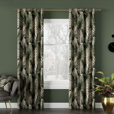 TROPICANA Tkanina na zasłony BLACKOUT, szer.145cm, kolor zielony D00202/BLC/001/145000/1