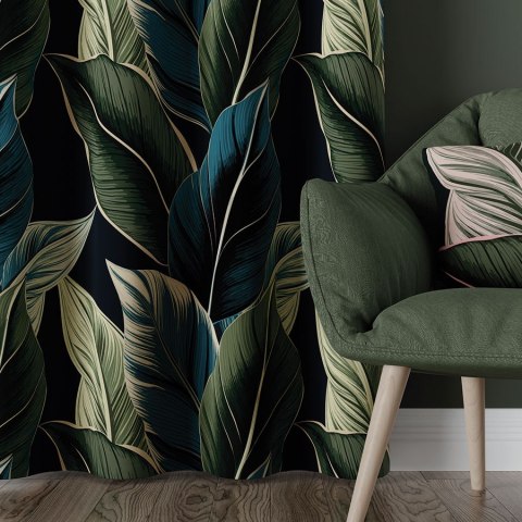 ZURIN Tkanina na zasłony DIMOUT/BLACKOUT, szer. 145cm, kolor granatowy D00243/BLC/002/szer. 145000/1