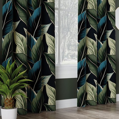 ZURIN Tkanina na zasłony DIMOUT/BLACKOUT, szer. 145cm, kolor granatowy D00243/BLC/002/szer. 145000/1