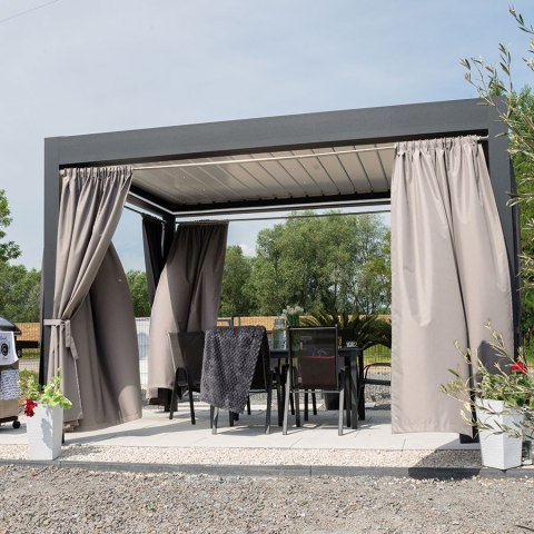 ARIEL Tkanina na zasłony zewnętrzna premium, szer. 150 cm, kolor 340 jasny szary TD0028/TDW/340/150000/1