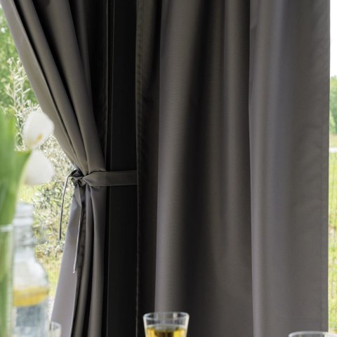 BELIS Tkanina na zasłony zewnętrzna premium, szer. 150 cm, kolor 005 szary TD0030/TDW/005/150000/1