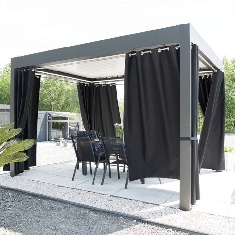 BELIS Tkanina na zasłony zewnętrzna premium, szer. 150 cm, kolor 012 czarny TD0030/TDW/012/150000/1