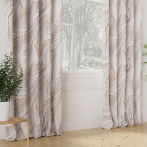 CALM Tkanina na zasłony NINA WODOODPORNA, szer. 160cm, kolor 001 beżowy D00185/NIW/001/szer. 160000/1