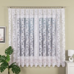 Firanka żakardowa ze wzorem po całości, wys. 180cm, kolor biały 018893/000/001/000180/1