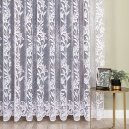 Firanka żakardowa ze wzorem po całości, wys. 250cm, kolor biały 018893/000/001/000250/1