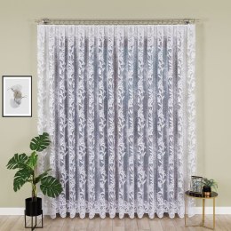 Firanka żakardowa ze wzorem po całości, wys. 250cm, kolor biały 018893/000/001/000250/1