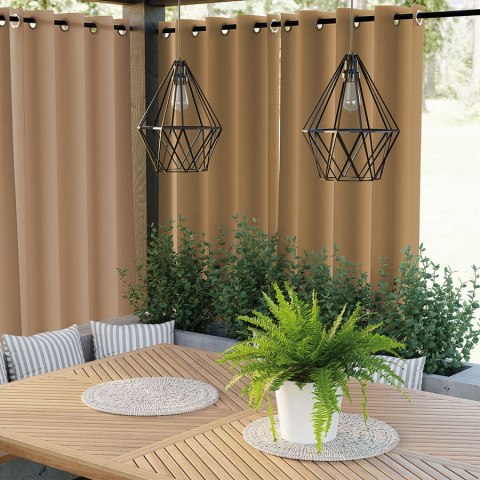 GARDENIA Zasłona gotowa na przelotkach, 220x140 cm, kolor 008 ciepły brązowy TD0025/ZGP/008/140220/1