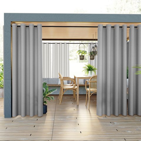 GARDENIA Zasłona gotowa na przelotkach, 220x140 cm, kolor 794 beżowo szary TD0025/ZGP/794/140220/1