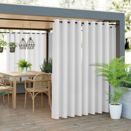 GARDENIA Zasłona gotowa na przelotkach, 250x140 cm, kolor 050 biały TD0025/ZGP/050/140250/1