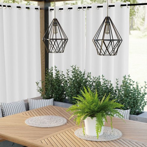 GARDENIA Zasłona gotowa na przelotkach, 250x140 cm, kolor 050 biały TD0025/ZGP/050/140250/1