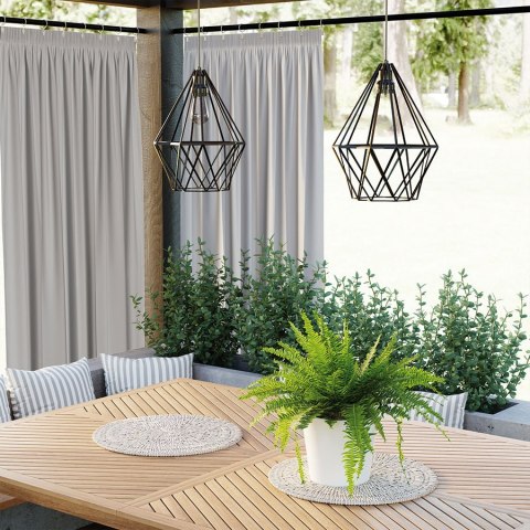 GARDENIA Zasłona gotowa na taśmie, 180x140 cm kolor 794 beżowo szary TD0025/ZGT/794/140180/1