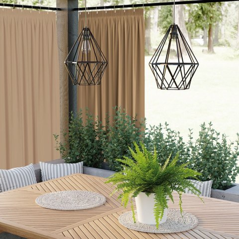 GARDENIA Zasłona gotowa na taśmie, 220x140 cm, kolor 008 ciepły brązowy TD0025/ZGT/008/140220/1