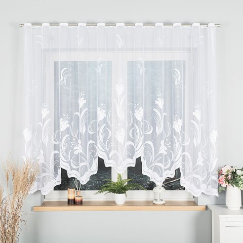 JULIANNA Firanka żakardowa gotowa, 160x300cm, kolor biały 017199/FBL/001/300160/1
