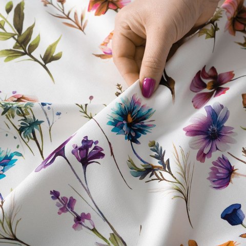 KWIATY POLNE Tkanina na zasłony MILAS ze wzorem po całości, wys. 300cm, wielobarwny D00129/MIL/001/000300/1