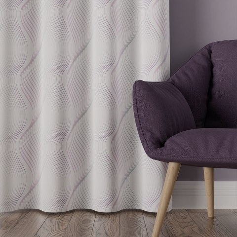 LINESA Tkanina na zasłony NINA WODOODPORNA, szer. 160cm, kolor 002 pastelowo fioletowy D00261/NIW/002/szer. 160000/1