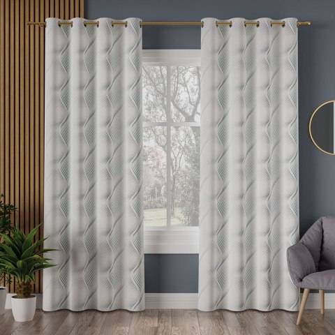 LINESA Tkanina na zasłony NINA WODOODPORNA, szer. 160cm, kolor 003 szaro niebieski D00261/NIW/003/szer. 160000/1