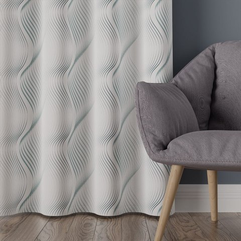 LINESA Tkanina na zasłony NINA WODOODPORNA, szer. 160cm, kolor 003 szaro niebieski D00261/NIW/003/szer. 160000/1