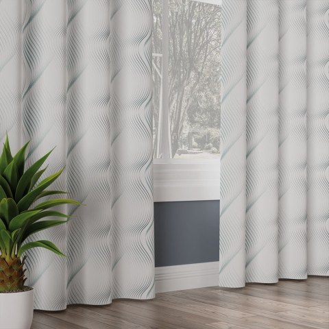 LINESA Tkanina na zasłony NINA WODOODPORNA, szer. 160cm, kolor 003 szaro niebieski D00261/NIW/003/szer. 160000/1