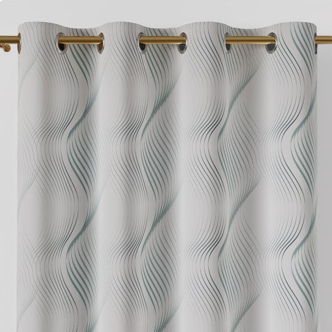 LINESA Tkanina na zasłony NINA WODOODPORNA, szer. 160cm, kolor 003 szaro niebieski D00261/NIW/003/szer. 160000/1