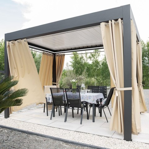 MOANA Tkanina na zasłony zewnętrzna premium, szer. 150 cm, kolor 014 kremowy TD0029/TDW/014/150000/1