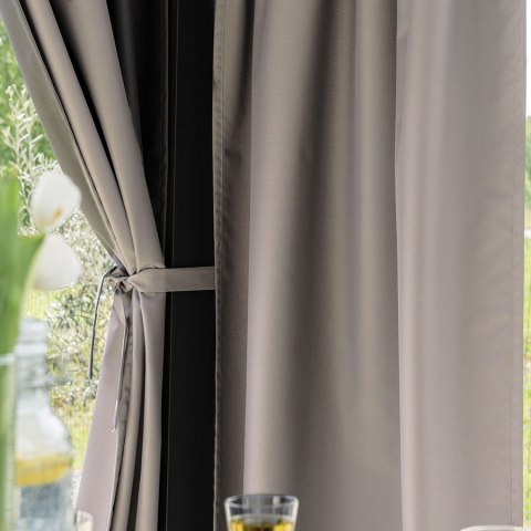 MOANA Tkanina na zasłony zewnętrzna premium, szer. 150 cm, kolor 340 szarobeżowy TD0029/TDW/340/150000/1