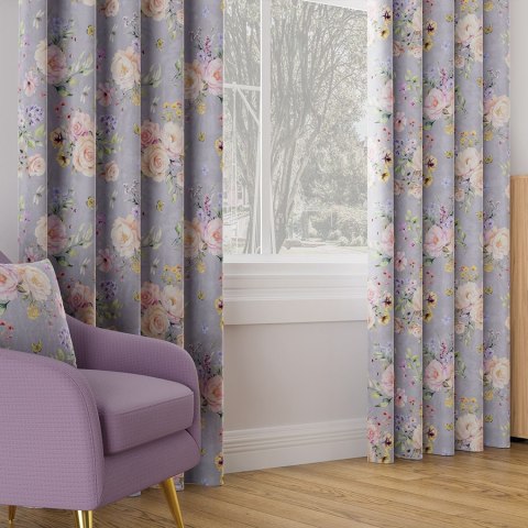 ROSANNA Tkanina na zasłony VELVET, 150cm, kolor 002 pastelowy fiolet D00253/VEL/002/150000/1