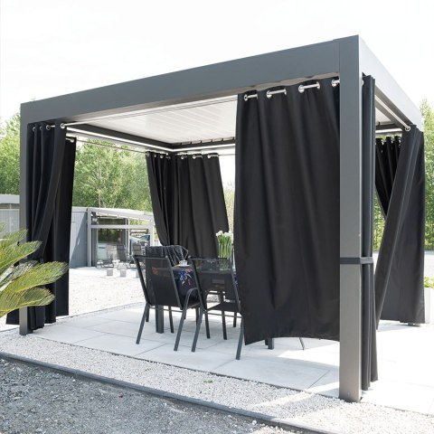 SIMBA Tkanina na zasłony zewnętrzna premium, szer. 150 cm, kolor 012 czarny TD0027/TDW/012/150000/1