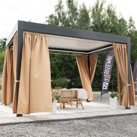 SIMBA Tkanina na zasłony zewnętrzna premium, szer. 150 cm, kolor 280 kawowy TD0027/TDW/280/150000/1