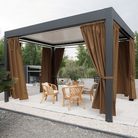 SIMBA Tkanina na zasłony zewnętrzna premium, szer. 150 cm, kolor 282 brązowy TD0027/TDW/282/150000/1