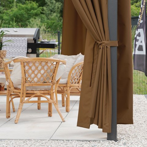 SIMBA Tkanina na zasłony zewnętrzna premium, szer. 150 cm, kolor 282 brązowy TD0027/TDW/282/150000/1