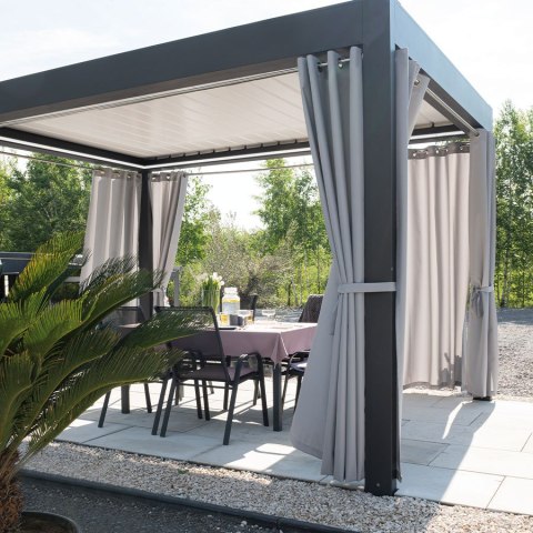 SIMBA Tkanina na zasłony zewnętrzna premium, szer. 150 cm, kolor 284 jasny szary TD0027/TDW/284/150000/1