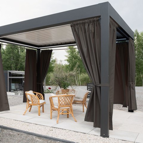 SIMBA Tkanina na zasłony zewnętrzna premium, szer. 150 cm, kolor 286 ciemny szary TD0027/TDW/286/150000/1