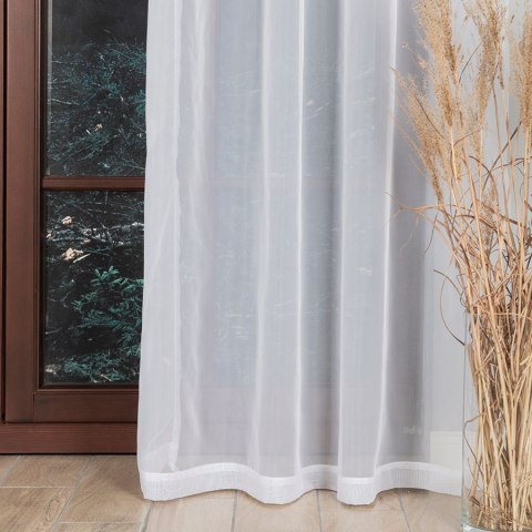 WOAL Firana gotowa na taśmie, 230x140cm, kolor biały FG0001/FGT/001/140230/1